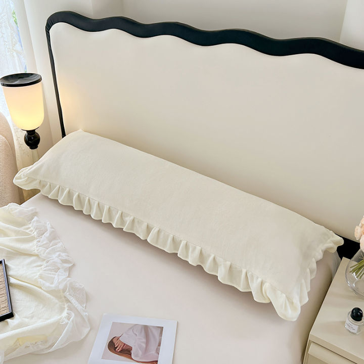 Length%20Sleeping%20Pillowcase%20with%20Ruffle%20Winter%20Couple%20Double%20Fleece%20Flannel%20Warmth%20Big%20Size%20Pillow%20Covers%20Home%20Bedding%2045*180cm%20-%20Image%204