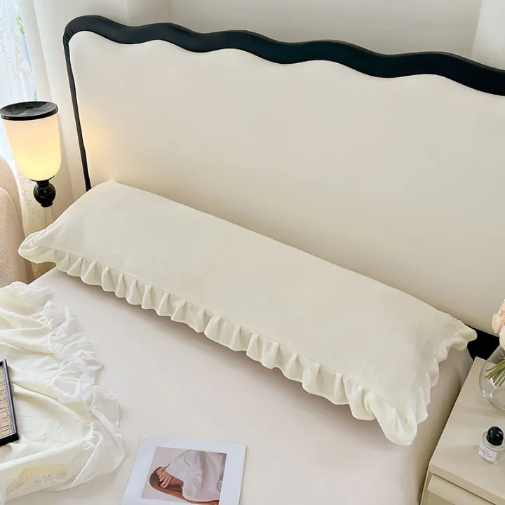 Length%20Sleeping%20Pillowcase%20with%20Ruffle%20Winter%20Couple%20Double%20Fleece%20Flannel%20Warmth%20Big%20Size%20Pillow%20Covers%20Home%20Bedding%2045*180cm%20-%20Image%204