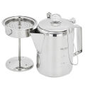 1.2L French Press Coffee Maker Outdoor 9 Cup Stainless Steel Percolator Coffee Pot Coffee Maker Camping Home Kitchen Cookware. 