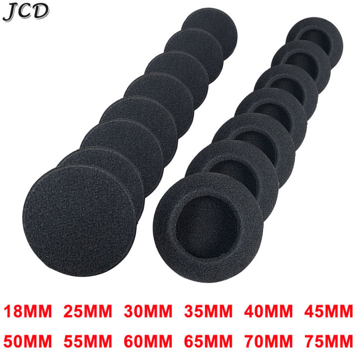 JCD 10pcs Headphone Foam Pad Replacement Ear Pad Sponge Earplugs Headset Personalized Cap Cushions Covers Earphone Case