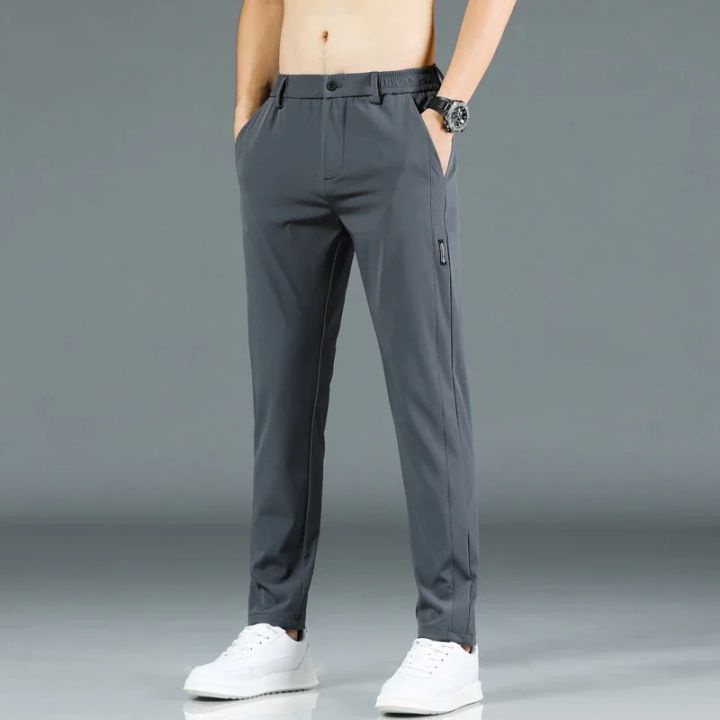 2024%20Summer%20New%20Thin%20Ice%20Silk%20Stretch%20Men's%20Pants%20Casual%20Elastic%20Waist%20Smooth%20Trouser%20Pants%20Male%20Brand%20Clothing%205%20Colour%20-%20Image%207