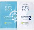 PureSkin Clarifying Face Scrub & Purifying Face Mask sachet. 