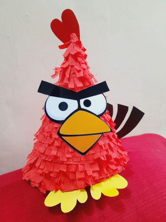 Angry bird theme decorated cap (price for 1 cap)