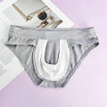 Mesh Hollow Breathable Men Briefs Fly Pouch Front Open Bulge Underwear Separated Pouch Underpant Youth Korean Version Panties under wear for men.
