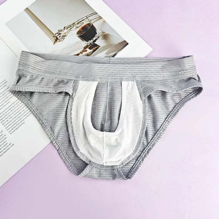 Mesh%20Hollow%20Breathable%20Men%20Briefs%20Fly%20Pouch%20Front%20Open%20Bulge%20Underwear%20Separated%20Pouch%20Underpant%20Youth%20Korean%20Version%20Panties%20under%20wear%20for%20men%20-%20Image%205