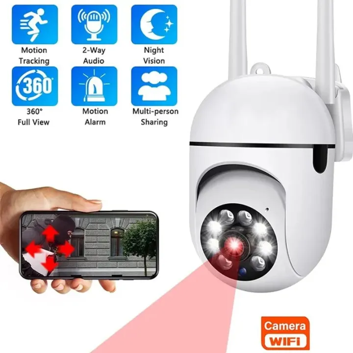 Security%20Camera%201080P%20HD%20Camera%20355%C2%B0%20Surveillance%20Camera%20Night%20Vision%20Motion%20Detection%20Siren%20WiFi%20Remote%20Two-Way%20Audio%20Waterproo%20-%20Image%206