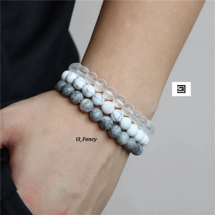 8mm Beads Bracelet for Men Women Natural Jades Bracelet Stretch Bangles Handmade Jewelry Female Bracelet Yoga Gift
