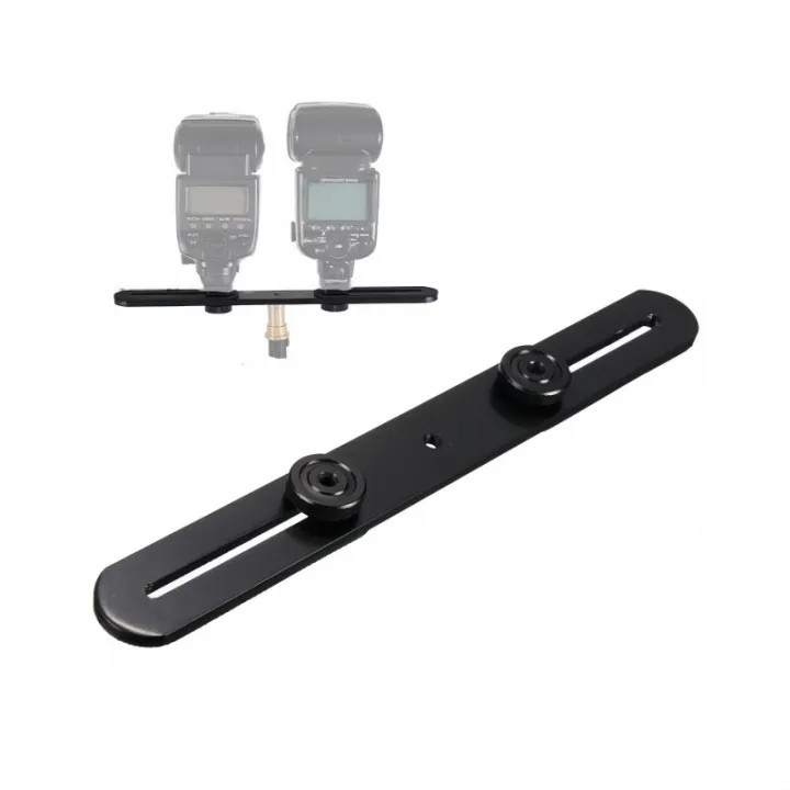 Dual%20Flash%20Bracket%20Hot%20Shoe%20Bracket%20Mount%20Holder%20for%20Tripod%20Stand%20Cam%2027x3cm%20-%20Image%204