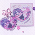 2pcs/set Game NEEDY GIRL OVERDOSE Rain Ame KAnge Cosplay Keychain Acrylic Heart Pendant Keyring Bag Accessories Girls Ornament.