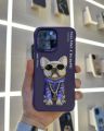 NIMMY brand Original  billionaire series bulldog case in natural titanium,black,purple for apple iphone 15/14 series. 