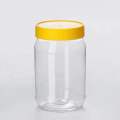 Set of 6 400ml plastic Jar Container/400g (ml) Plastic Peanut Butter Jars Packaging Bottle Jar Clear Round Containers Screw Lids/400ml pickle jar container/kitchen jar container/ kitchen container 400ml. 