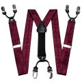 Fashion Men's Suspenders Adult Paisley Bowtie Handkerchief Cufflinks Necktie Sets Male Wedding Party Vintage Elastic Adjust. 