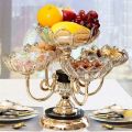 Rotating Dry Fruit Plate Rack Fruit plate living room household modern creative tea table light luxury. 