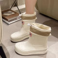 Lady Summer Rain Boots Fashion Non-slip Upgrade Waterproof Rain Boots Women Camping Outdoor Hiking School Rainy Days. 