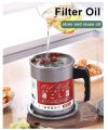 1.4L Stainless Steel Oil Strainer Pot Container Jug Storage Can With Filter Cooking Oil Pot. 