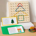 Montessori Wooden Children's Educational Toys Nail Boards Geometry Math Teaching Aids For Shape Cognition Imagination Develop. 