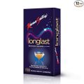 Pack of 12 Kamasutra Longlast Dotted Condoms. 