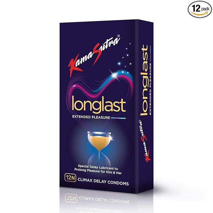 Pack of 12 Kamasutra Longlast Dotted Condoms