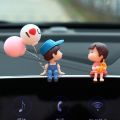 Car Decoration Cute Cartoon Couples Action Figure Figurines Balloon Ornament Auto Interior Dashboard for Girls Gifts Accessories. 