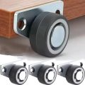 8/1PCS Mini Side Mount Caster Wheels Silent  Furniture Casters Directional Cartwheels For Trolley Drawer Kitchen Cabinets. 