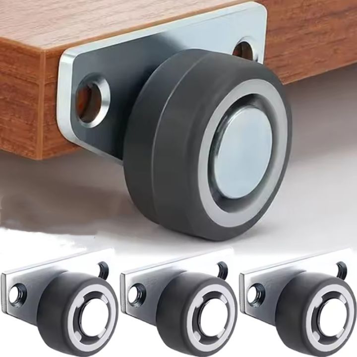 8/1PCS Mini Side Mount Caster Wheels Silent  Furniture Casters Directional Cartwheels For Trolley Drawer Kitchen Cabinets