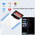 OTG Adapter For Adapter SD Card TF Card 2In1 Multifunction Camera Highspeed Transmission Card Reader Music Storage Card.