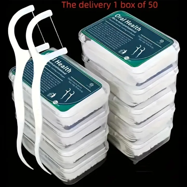 50PCS%20Dental%20Floss%20Picks%20for%20Daily%20Oral%20Hygiene%20%E2%80%93%20Deep%20Cleaning,%20Disposable%20and%20Travel-Friendly%20Flossers%20with%20Original%20Flavor%20Polyester%20Sticks%20for%20Fresh%20Breath%20and%20Healthy%20Gums%20-%20Image%202