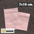 Zipper lock bag solid foil pink non-stand Matte (100 pcs). 