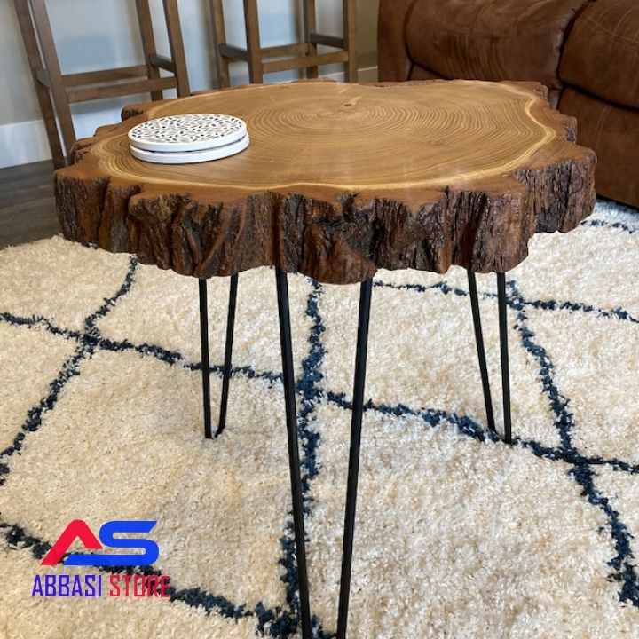 Wood Slab Coffee Table, Live Edge Coffee Table, Rustic Wood Slab Coffee Table, Modern Hairpin Legs End Table, Mid Century Coffee Table