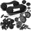 Technology Building Blocks Track Sheet Set High-Tech Bricks Parts Chain Wheel Gear Tire Car Tank Mechanical Accessories 57518. 