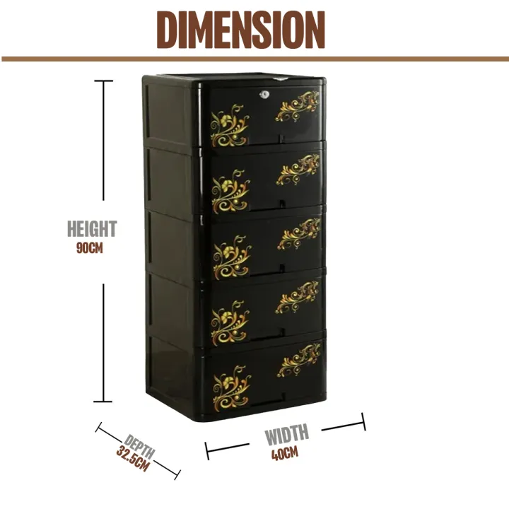 RFL%20Smart%20Closet%205%20Drawer%20Elite%20Gold%20891084%20-%20Image%202