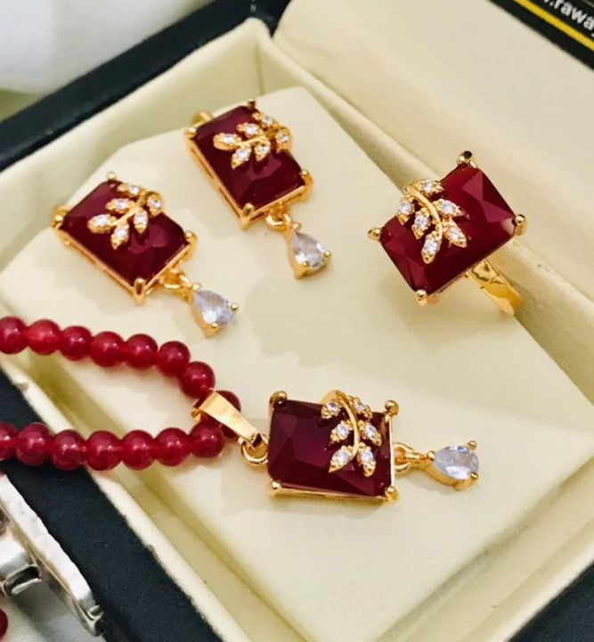 Trendy Jewelry Set for Girls & Ladies – Stylish Ring, Earrings ...