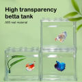 Aquarium Mini Fish Tank Reptile Pet LED Light Box Stackable Aquarium Cylinder Landscape Seaweed For Home Office Decoration. 