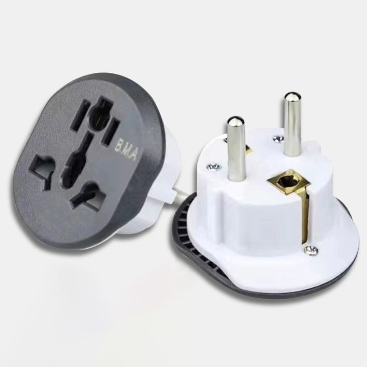 【Prime deal】 EU Plug Adapter 16A 250V Travel Adapter Converter 2 Round ...