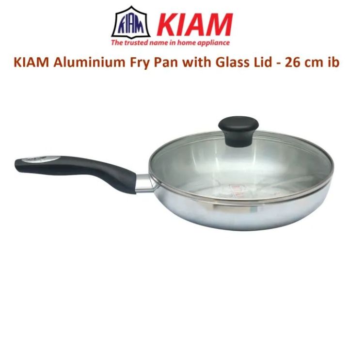 KIAM Pure Alomunium Fripan 22 cm with glass lid