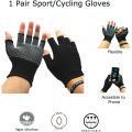 1 Pairs Bicycle Fingerless Gloves Lightweight Sunscreen Anti-Slip Riding Outdoor Workout Gloves Fitness Cycling Motorcycle. 