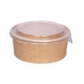15pcs Kraft Paper Bowls Cups Fruit Salad Bowl Kraft Containers Salad Food Prep Kraft Box Cream Ice Snack Storage 500ml 750ml. 