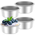 4Pcs Cake Bake Pan Non-Stick 4inch Round Cake Tin Aluminum Alloy Cake Mold Pan Reusable Heavy Duty Cake Bakeware Heat-Resistant. 