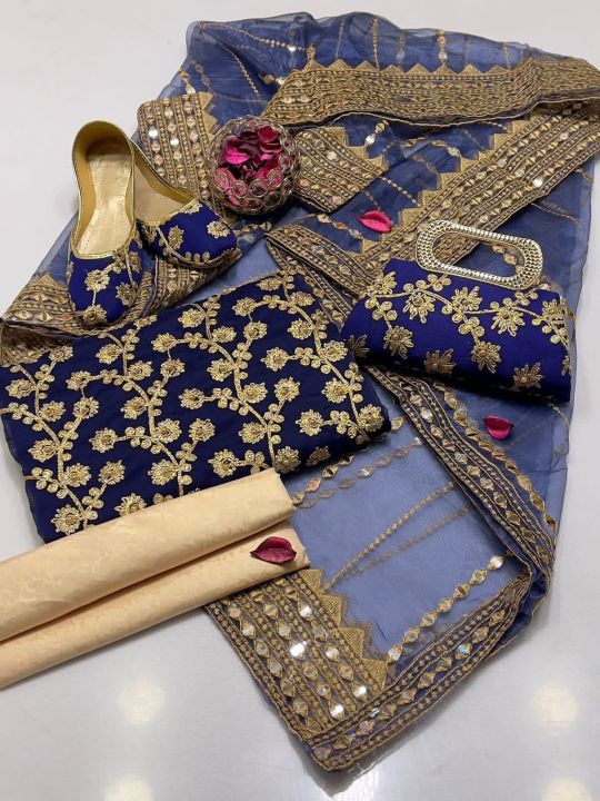 Fancy Nagg Jall Suits - Same Matching Clutch and Purse - 3pc Dresses