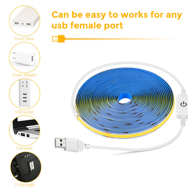 Touch%20Sensor%20Dimmable%20USB%20COB%20LED%20Strip%20Light%205V%20Ribbon%20Tape%20320LEDs/M%20Night%20Lamp%20For%20Cabinet%20TV%20Mirror%20Backlighting%20Decoration%20-%20Image%204