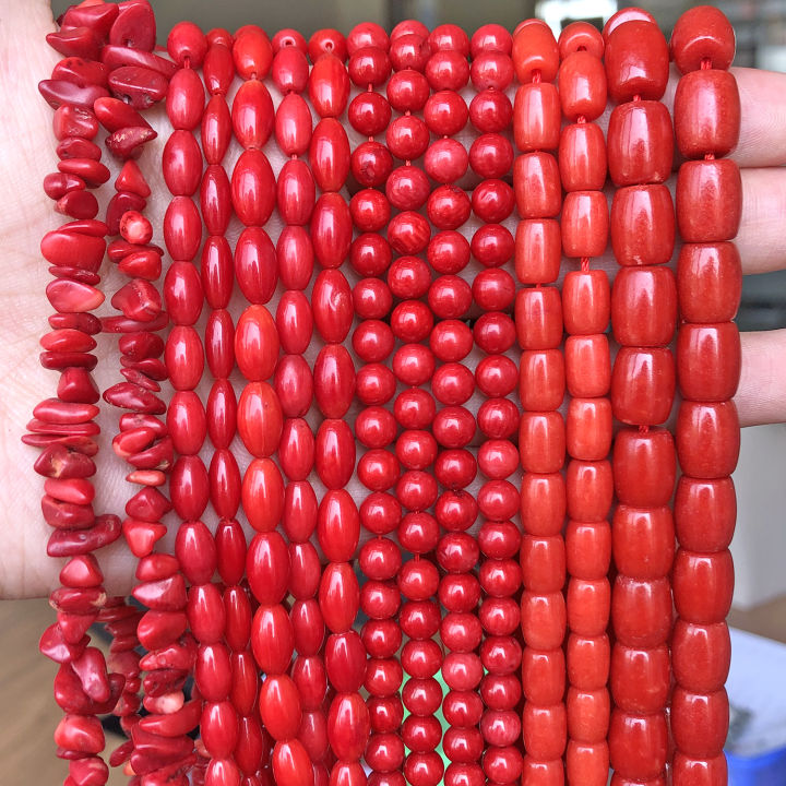 Natural%20Red%20Coral%20Bead%20Irregular%20Chip%20Drum%20Drop%20Rice%20Round%20Loose%20Stone%20Beads%20for%20Jewelry%20Making%20DIY%20Handmade%20Craft%20Bracelet%2015''%20-%20Image%203