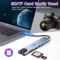 TYPE-C to HDTV 8 in 1" is a multiport adapter that expands the connectivity of devices with a USB-C port. .