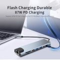 Usb 8 In 1 Type C 3 1 To 4k HdTV Hub Adapter With Sd Tf Rj45 Card Reader Pd Fast Charge For Macbook Notebook Computer. 