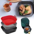 Reusable Airfryer Pan Liner Accessories Silicone Air Fryers Oven Baking Tray Pizza Chicken Airfryer Non-stick Silicone Mould.