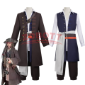 Captain Jack Sparrow Cosplay Costume Men Pirates Uniform Coat Caribbean Carnival Full Set JackSparrow Outfit. 