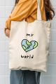 high quality handpaint cotton canvas tote bag for girl. 