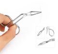 Eyebrow Tweezer Scissor Handle Flat Straight Tip Hair Plucker Stainless Steel Brow Tweezer. 