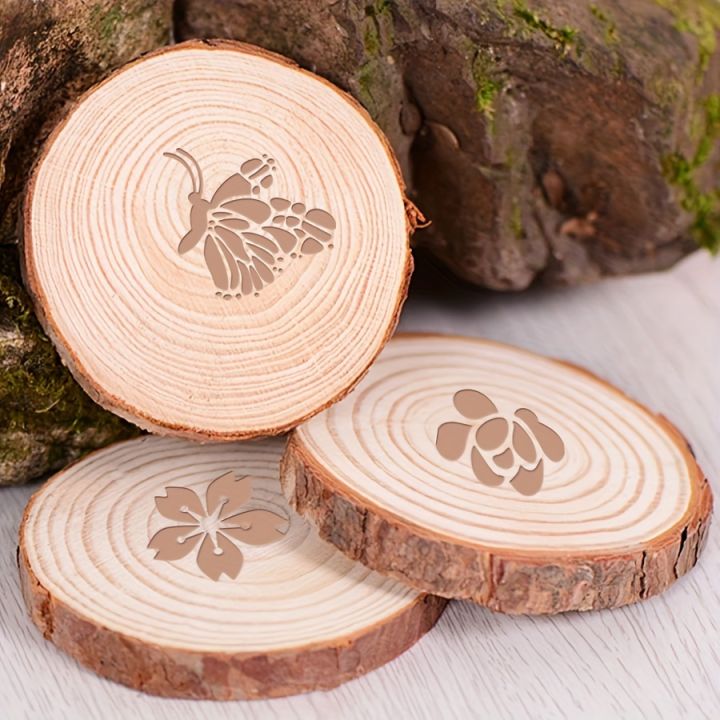 6%20Pcs%203.15x5.5inch%20Butterfly%20Flower%20Leaf%20Plastic%20Stencils%20Set%20for%20DIY%20Journal%20Scrapbooking%20Wood%20Painting%20Template%20-%20Image%206