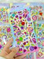 Fun Laser Diamond Stickers, 3D Diamond Foam Stickers, Heart-Shaped Gemstone Laser Stickers, Made of Pvc and Foam Materials, Can Be Used for Scrapbooking, Photo Album Decoration, DIY Journals, Notebooks, Phone Case Deco. 