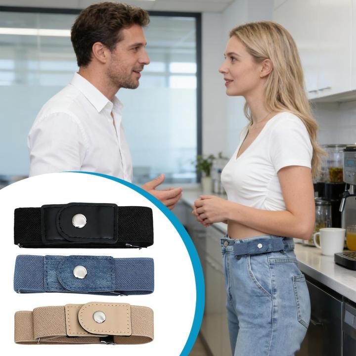 1%20Pair%20No%20Buckle%20Elastic%20Belt%20Stretchable%20Adjustable%20Waistband%20for%20Women%20Men%20Jeans%20Pants%20Trousers%20Dresses%20Casual%20Fashion%20Wear%20-%20Image%202